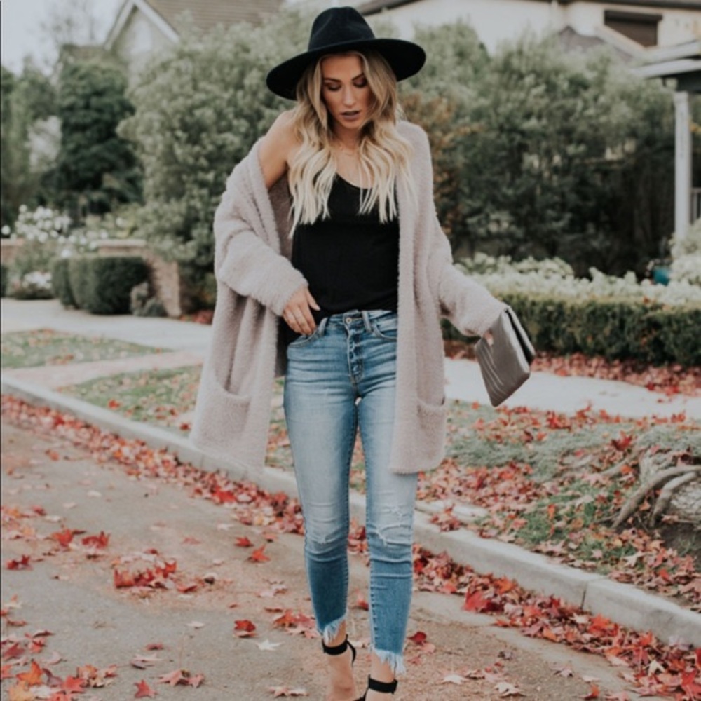 North Pole fuzzy pocketed sweater